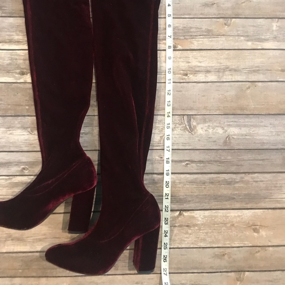 Zara Shoes Zara Velvet Over The Knee Boots Poshmark